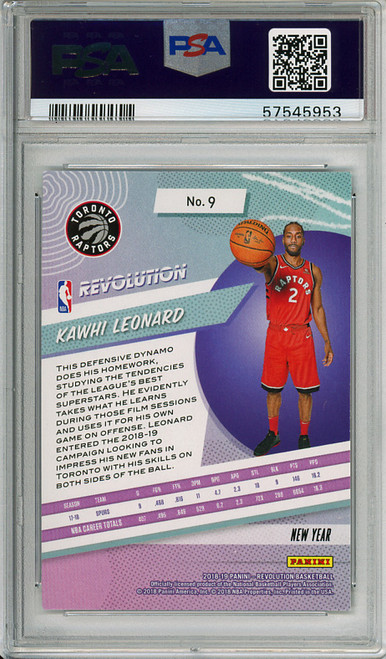 Kawhi Leonard 2018-19 Revolution #9 Chinese New Year PSA 10 Gem Mint (#57545953)