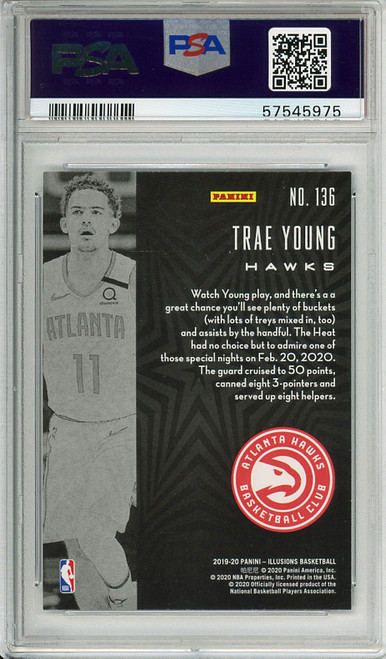 Trae Young 2019-20 Illusions #136 Trophy Collection Starlight PSA 10 Gem Mint (#57545975)