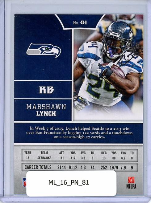 Marshawn Lynch 2016 Panini #81