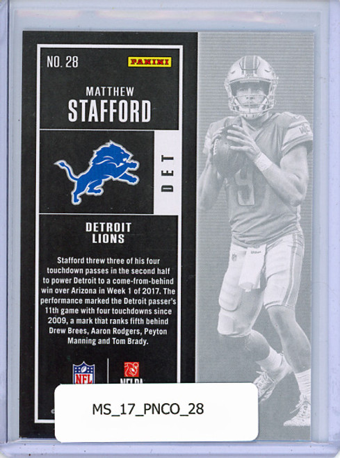 Matthew Stafford 2017 Contenders #28