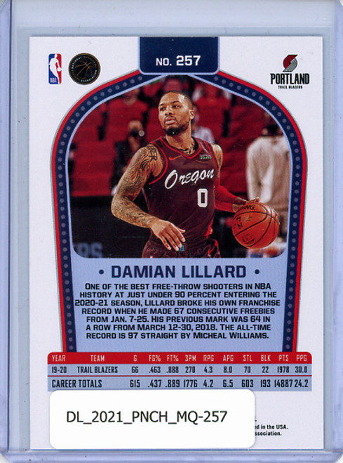 Damian Lillard 2020-21 Chronicles, Marquee #257