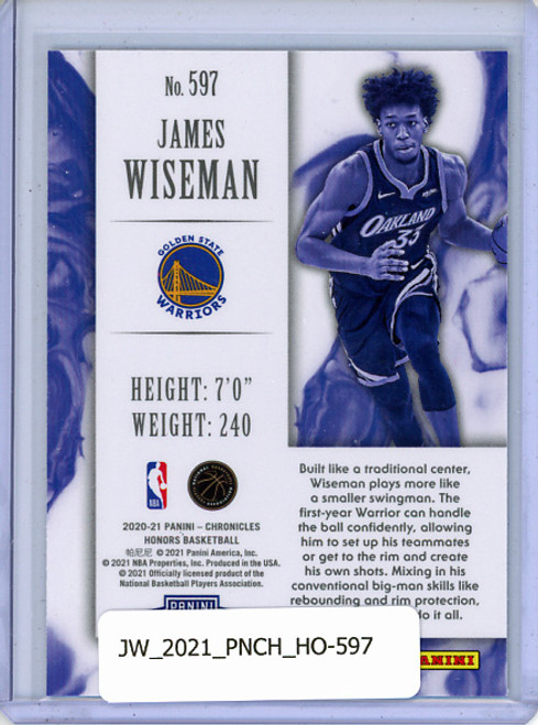 James Wiseman 2020-21 Chronicles, Honors #597