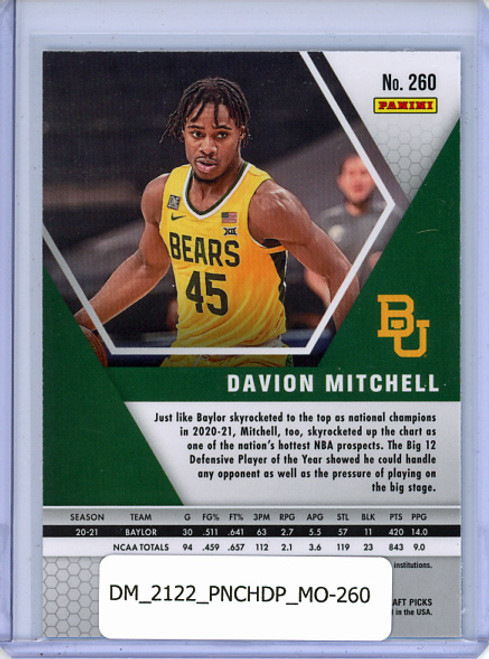 Davion Mitchell 2021-22 Chronicles Draft Picks, Mosaic #260