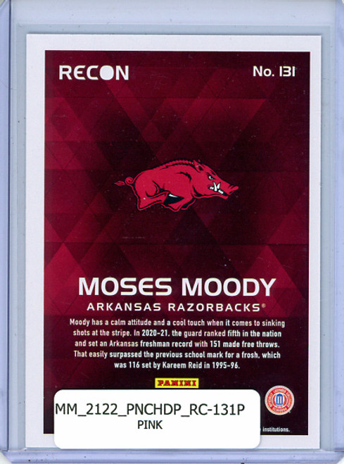 Moses Moody 2021-22 Chronicles Draft Picks, Recon #131 Pink