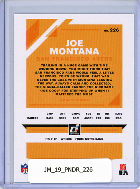 Joe Montana 2019 Donruss #226