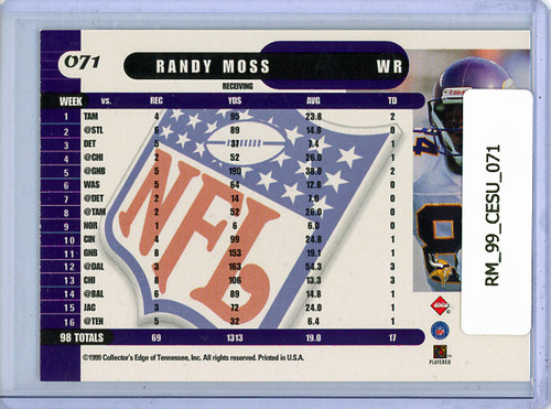 Randy Moss 1999 Collector's Edge Supreme #071