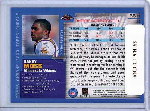 Randy Moss 2000 Topps Chrome #65