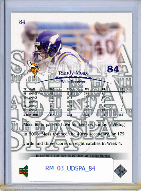 Randy Moss 2003 SP Authentic #84