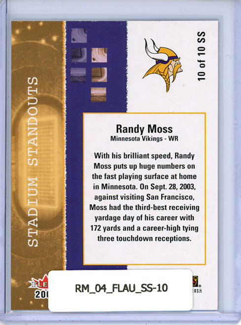 Randy Moss 2004 Authentix, Stadium Standouts #SS10