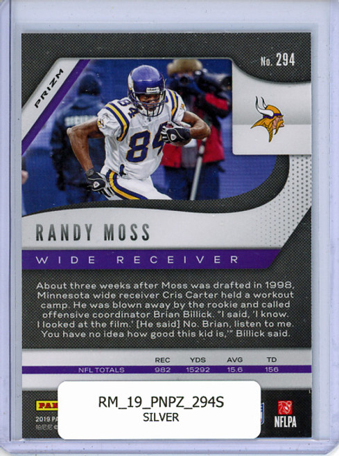 Randy Moss 2019 Prizm #294 Silver