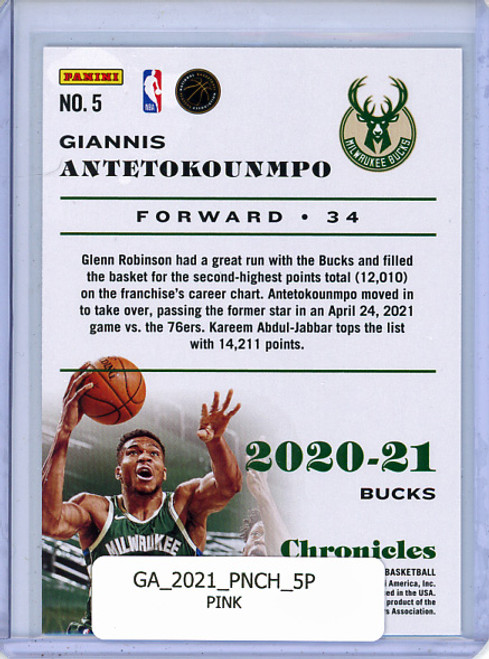 Giannis Antetokounmpo 2020-21 Chronicles #5 Pink