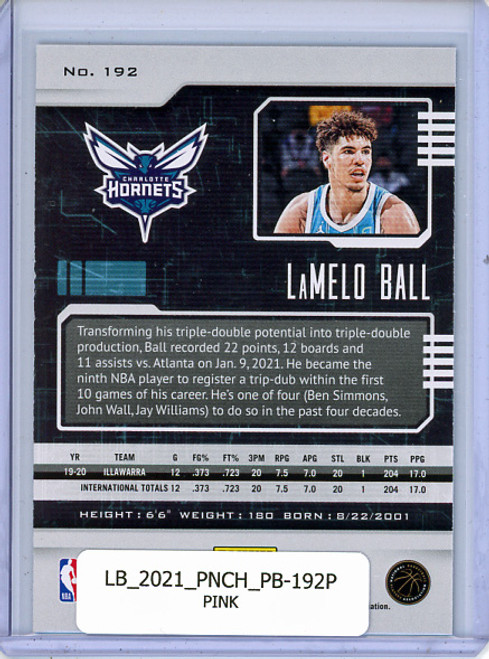 LaMelo Ball 2020-21 Chronicles, Playbook #192 Pink