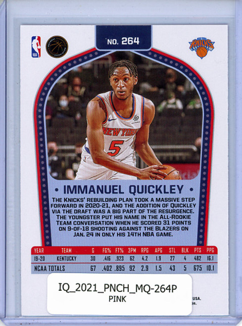 Immanuel Quickley 2020-21 Chronicles, Marquee #264 Pink