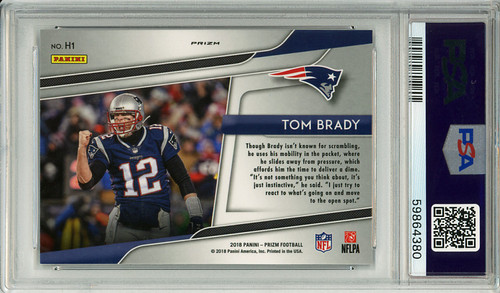 Tom Brady 2018 Prizm, Hype #H1 PSA 9 Mint (#59864380)