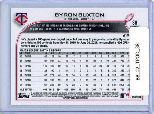 Byron Buxton 2022 Opening Day #38