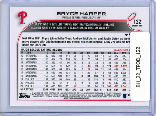 Bryce Harper 2022 Opening Day #122