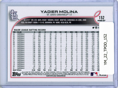 Yadier Molina 2022 Opening Day #152