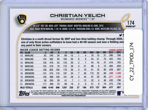 Christian Yelich 2022 Opening Day #174