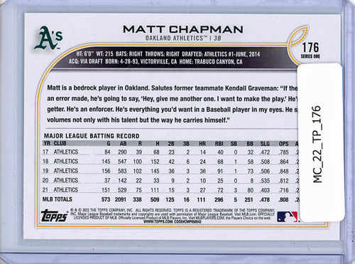 Matt Chapman 2022 Topps #176