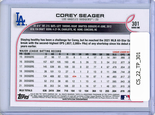 Corey Seager 2022 Topps #301