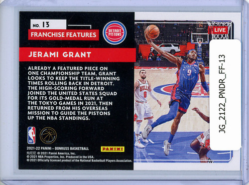 Jerami Grant 2021-22 Donruss, Franchise Features #13