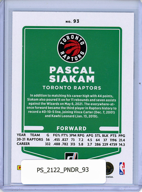 Pascal Siakam 2021-22 Donruss #93