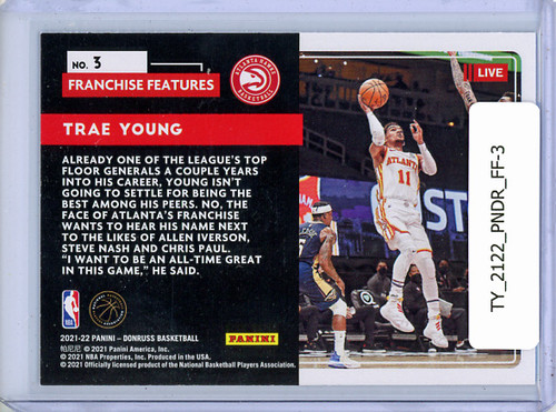 Trae Young 2021-22 Donruss, Franchise Features #3