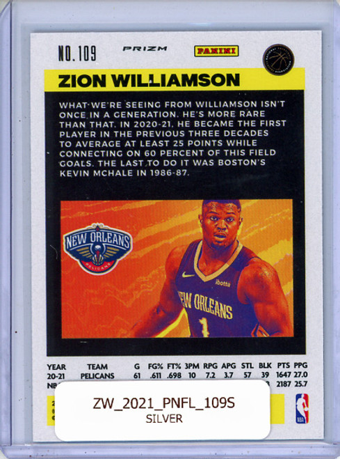 Zion Williamson 2020-21 Flux #109 Silver