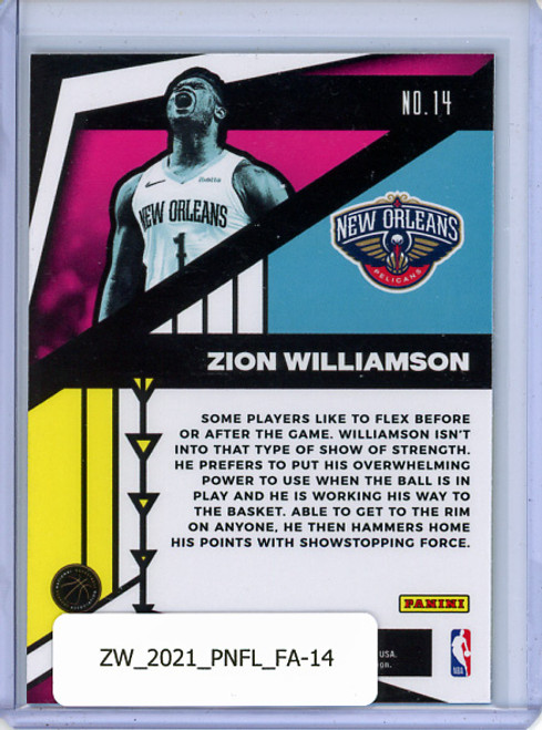 Zion Williamson 2020-21 Flux, Flux Appeal #14