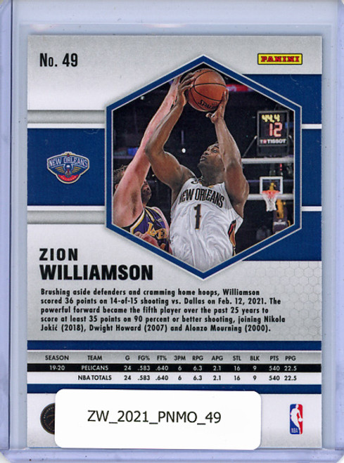 Zion Williamson 2020-21 Mosaic #49