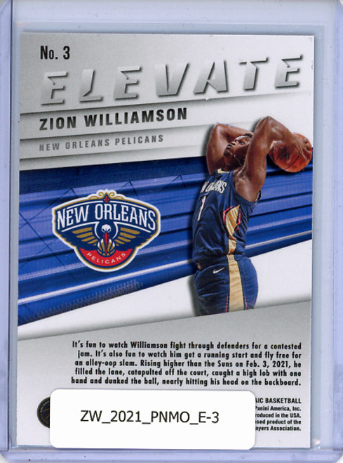 Zion Williamson 2020-21 Mosaic, Elevate #3