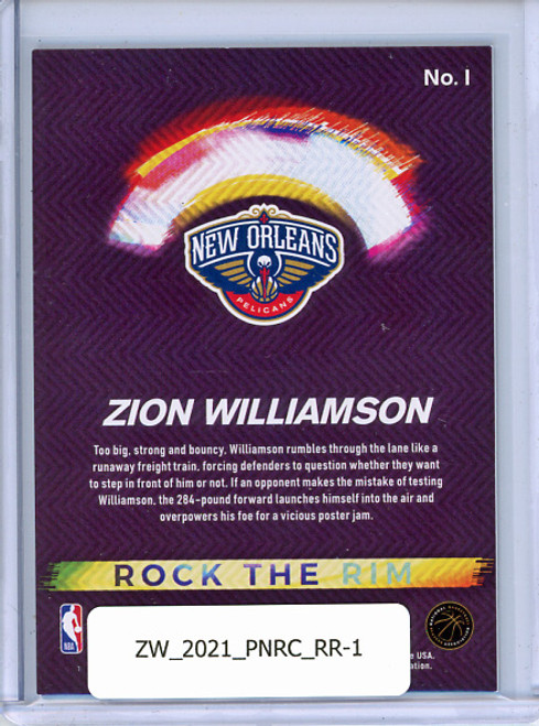 Zion Williamson 2020-21 Recon, Rock the Rim #1