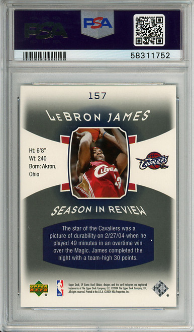 LeBron James 2004-05 SP Game Used #157 Season in Review (#592/999) PSA 8 Near Mint-Mint (#58311752)