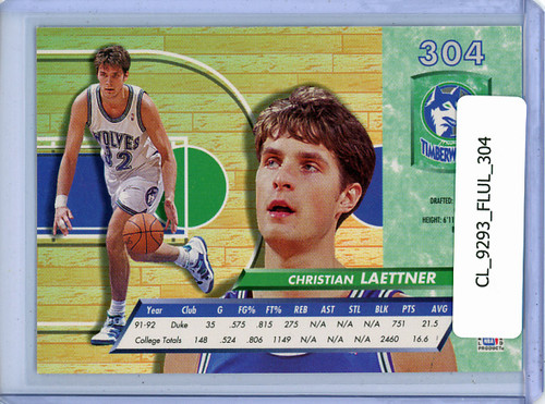 Christian Laettner 1992-93 Ultra #304