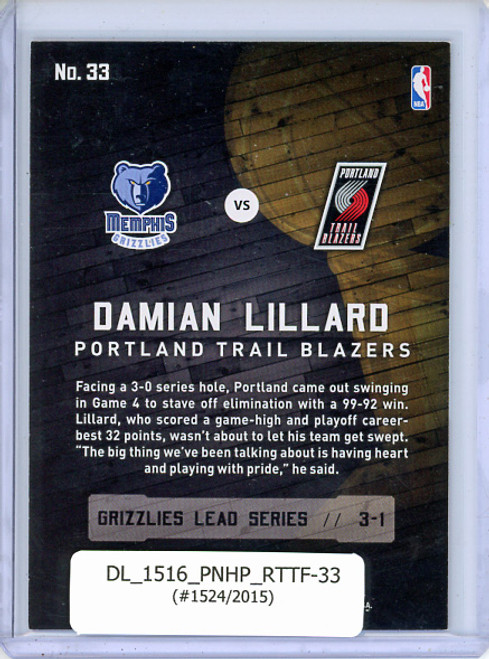 Damian Lillard 2015-16 Hoops, Road to the Finals #33 First Round (#1524/2015)