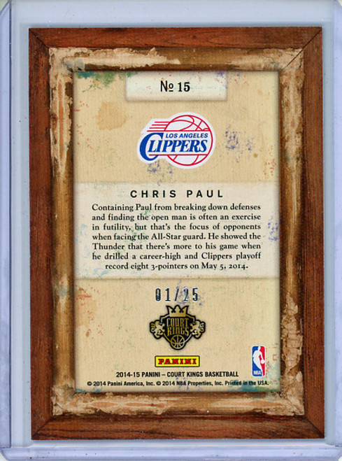 Chris Paul 2014-15 Court Kings, Portraits #15 Sapphire (#01/25)