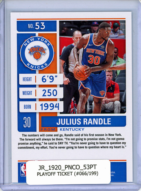 Julius Randle 2019-20 Contenders #53 Playoff Ticket (#066/199)