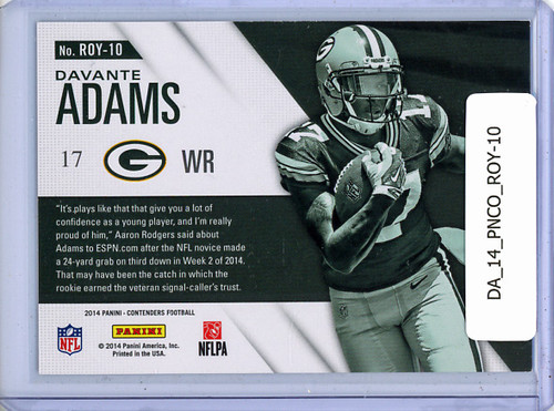 Davante Adams 2014 Contenders, Rookie of the Year Contenders #ROY-10