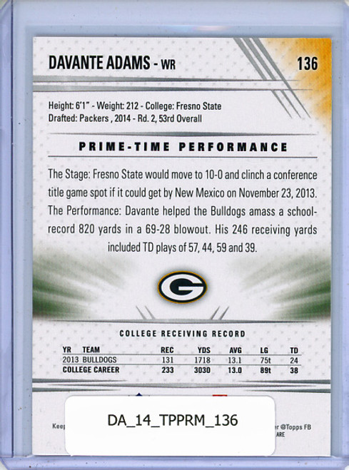 Davante Adams 2014 Topps Prime #136