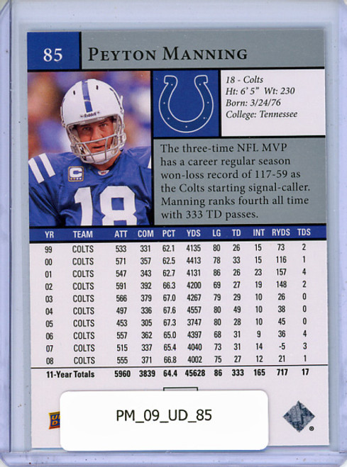 Peyton Manning 2009 Upper Deck #85