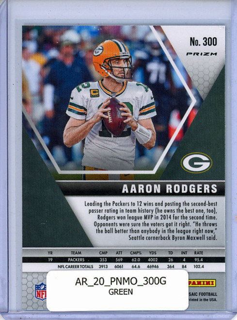 Aaron Rodgers 2020 Mosaic #300 MVPs Green