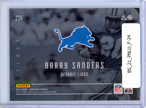 Barry Sanders 2021 Luminance, Flash #F-24