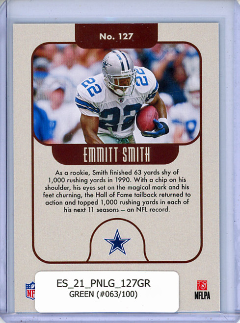 Emmitt Smith 2021 Legacy #127 Legends Green (#063/100)