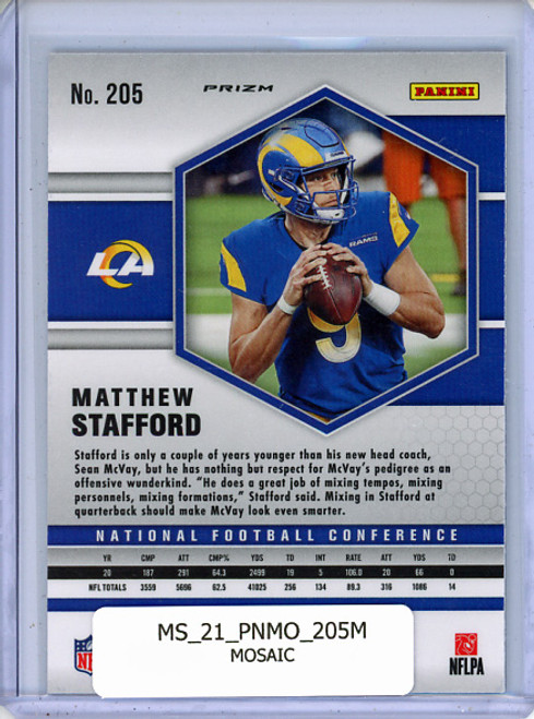 Matthew Stafford 2021 Mosaic #205 NFC Mosaic