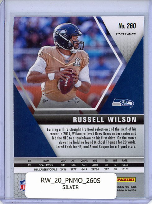 Russell Wilson 2020 Mosaic #260 Pro Bowl Silver