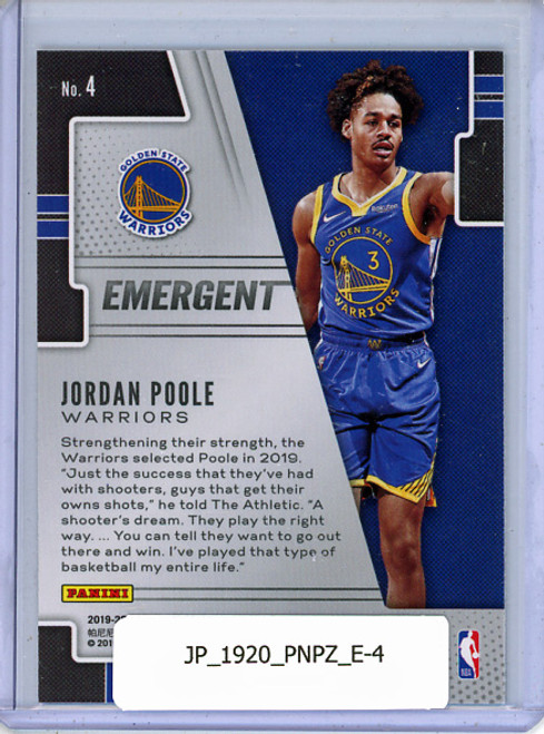 Jordan Poole 2019-20 Prizm, Emergent #4