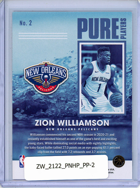 Zion Williamson 2021-22 Hoops, Pure Players #2