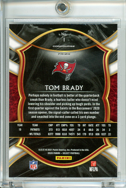 Tom Brady 2020 Select #1 Concourse Silver (1)