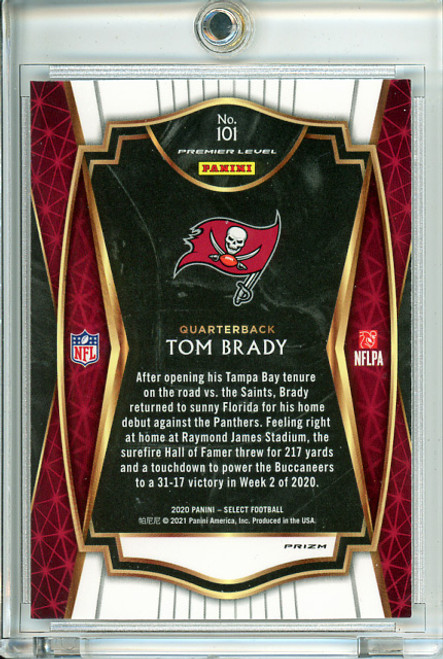 Tom Brady 2020 Select #101 Premier Level Silver (2)