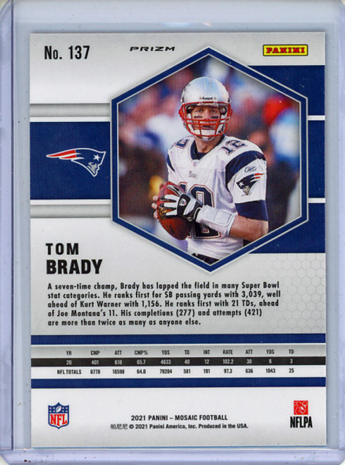 Tom Brady 2021 Mosaic #137 Orange Reactive (2)